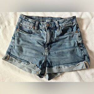 American Eagle Outfitters Stretch Mom Short Women's Blue Denim Shorts Size 2
